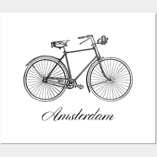 Amsterdam on bike Posters and Art